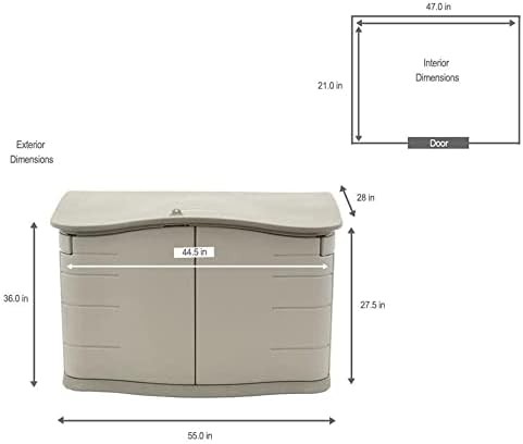 Small horizontal beige resin storage shed — photo 3