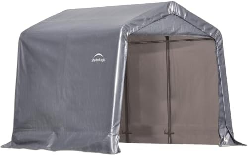 Square peak roof shed with reusable anchors