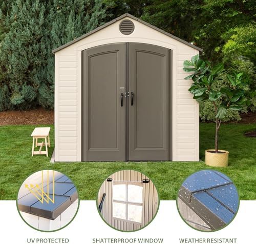 Resin outdoor shed with two windows — photo 4