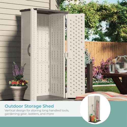 Vanilla vertical all weather storage shed — photo 3