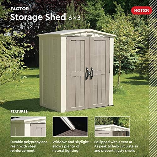 Factor taupe and brown storage shed — photo 3