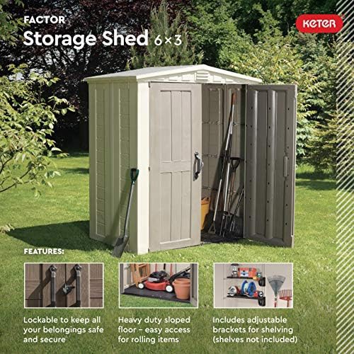 Factor taupe and brown storage shed — photo 4