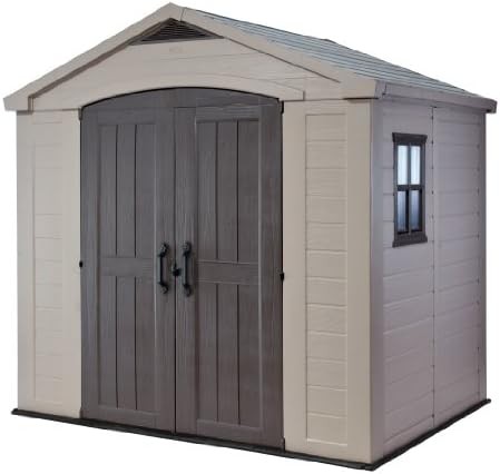 Factor taupe large resin outdoor shed