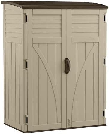 Weatherproof vertical outdoor storage cabinet