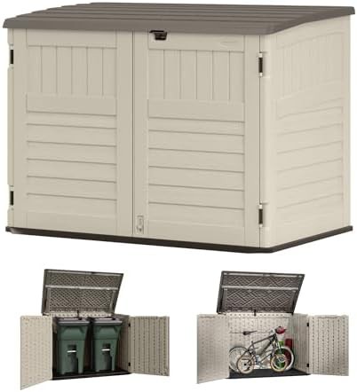 Vanilla stoney horizontal resin storage shed