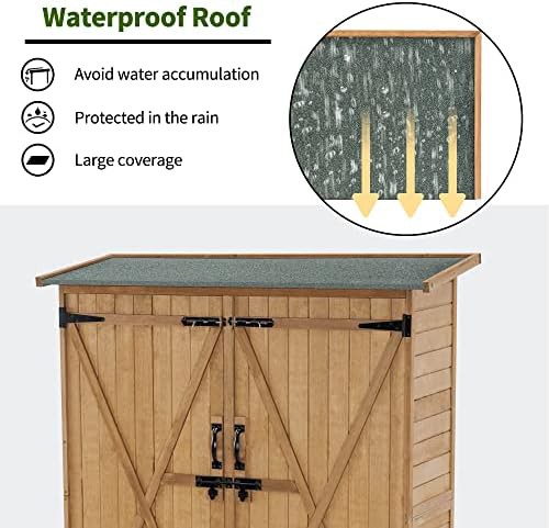 Natural wood garden shed with built-in floor — photo 5