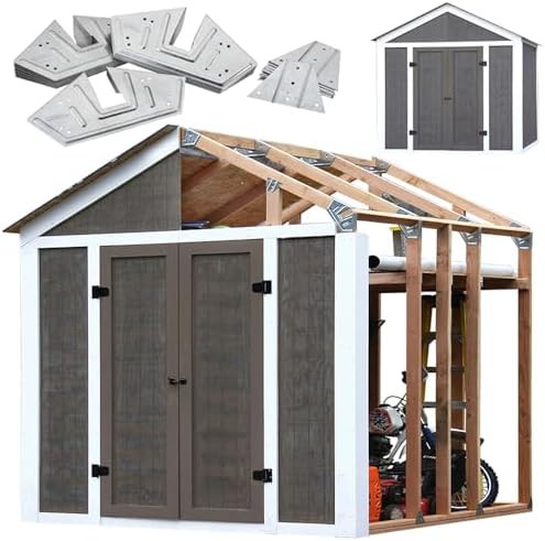 Galvanized steel peak roof framing kit