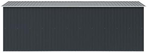 Large anthracite steel shed with vents — photo 5