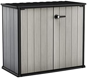 Patio Store paintable grey resin shed