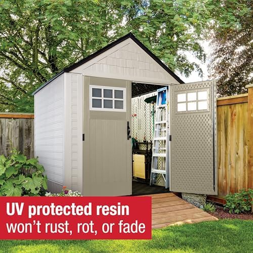 Sandstone resin square garden storage shed — photo 4