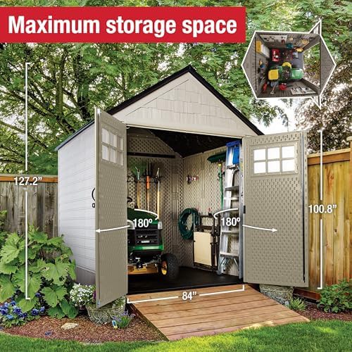 Sandstone resin square garden storage shed — photo 5