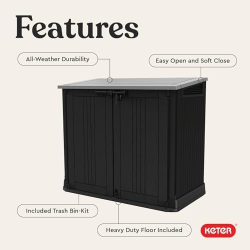 Store-It-Out Prime black resin horizontal shed — photo 4