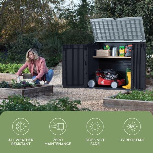 Store-It-Out Prime black resin horizontal shed — photo 5
