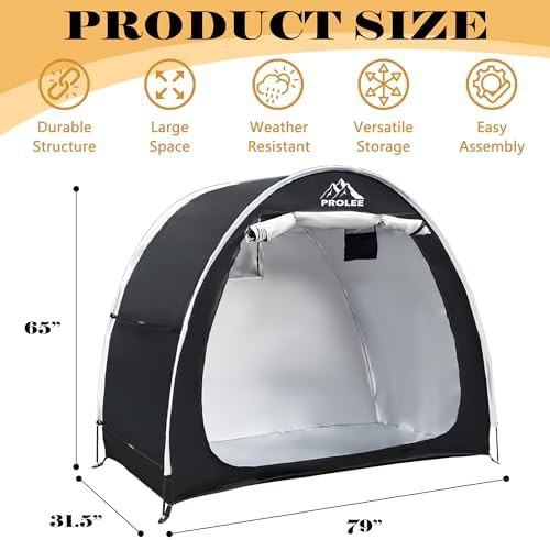 Waterproof fabric bike tent for two cycles — photo 3