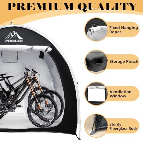 Waterproof fabric bike tent for two cycles — photo 4