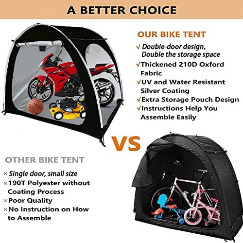 Black waterproof tent for multiple bikes — photo 4