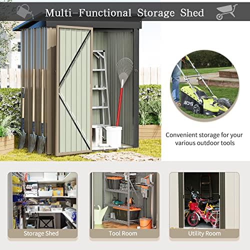 Steel utility tool shed with lockable door — photo 4