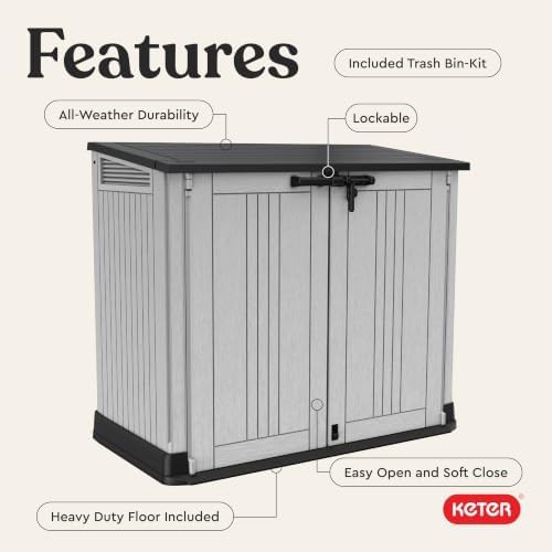 Store-It-Out Prime grey trash can shed — photo 4