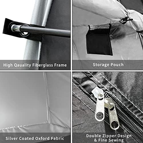 Black bike storage tent with aluminum frame — photo 4