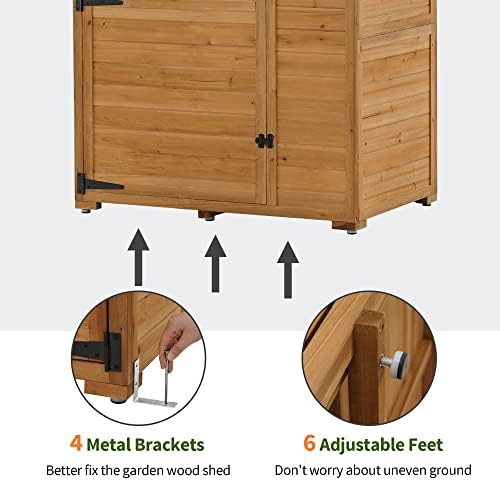 Large vertical wood cabinet with three shelves — photo 5
