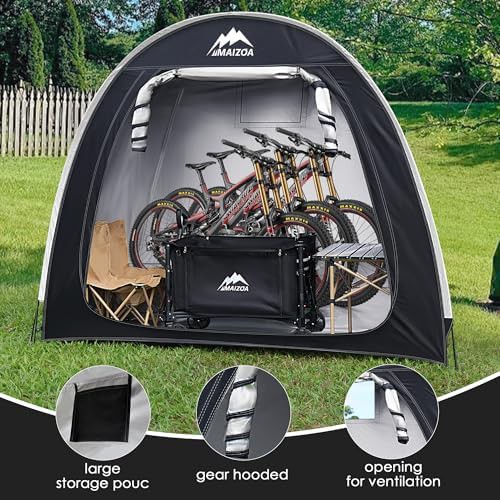 Large fabric bike storage shelter tent — photo 3