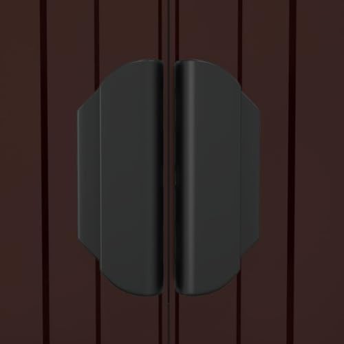 Dark brown galvanized steel garden shed — photo 4