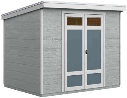 Modern wooden shed with floor kit