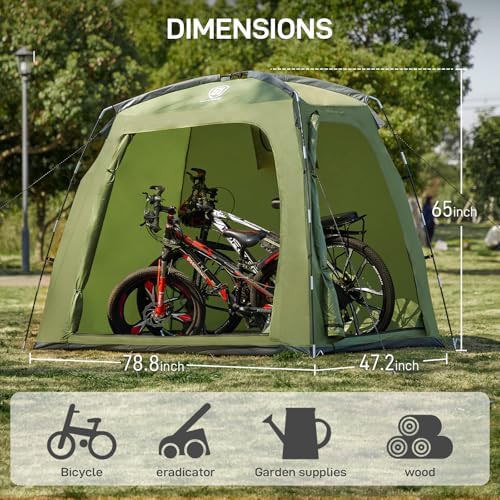 Portable water resistant fabric bike tent — photo 4