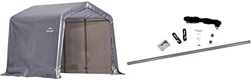 Eight foot square shed with roll up door