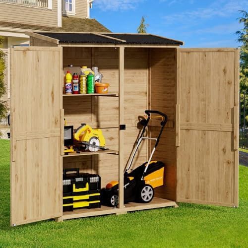 Wooden Outdoor Cabinet with Waterproof Roof
