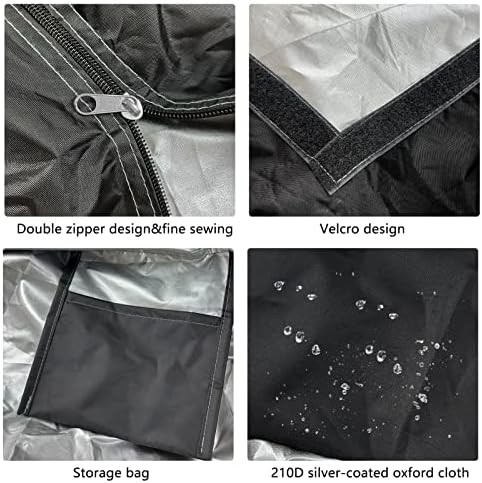 Black oxford fabric waterproof bike tent — photo 5