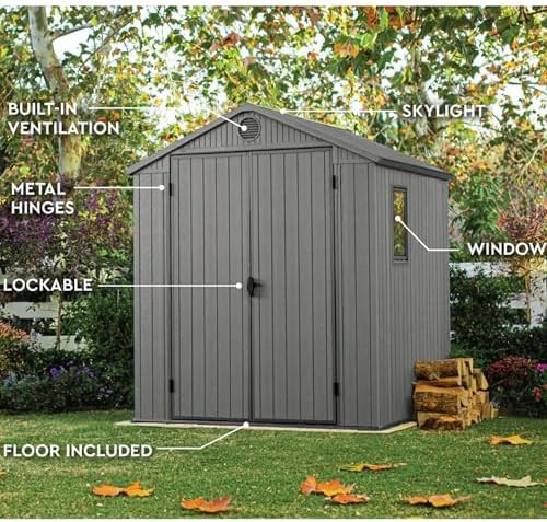 Darwin graphite resin shed with window — photo 5