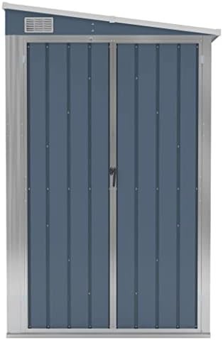 Wall mounted gray galvanized steel shed — photo 3