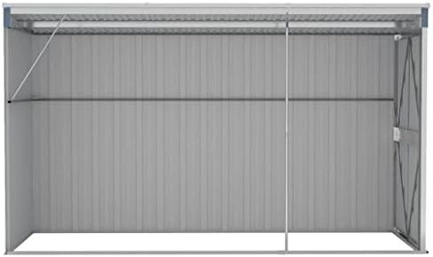 Wall mounted gray galvanized steel shed — photo 5