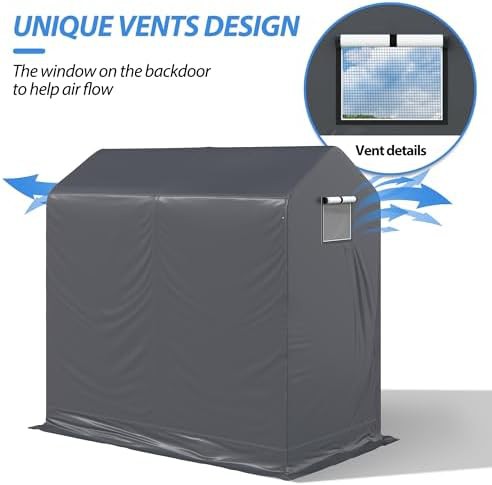 Portable Metal Storage Shelter Six by Three — photo 5
