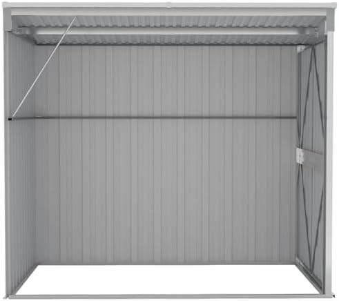 Medium gray metal patio storage shed — photo 4