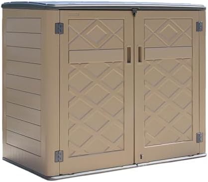Large coffee brown horizontal resin shed