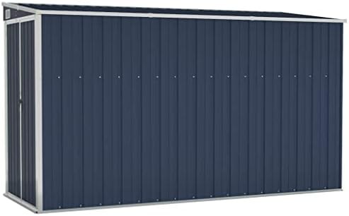 Anthracite metal wall mounted tool shed