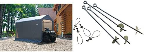 Narrow long peak roof steel storage shed