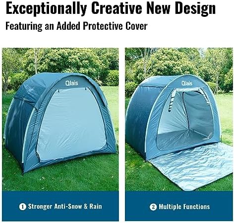 Extra Large Silver Coated Bicycle Shelter — photo 3