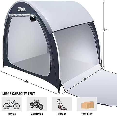 Extra Large Silver Coated Bicycle Shelter — photo 4