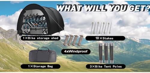 Portable garage shelter for bicycle storage — photo 4