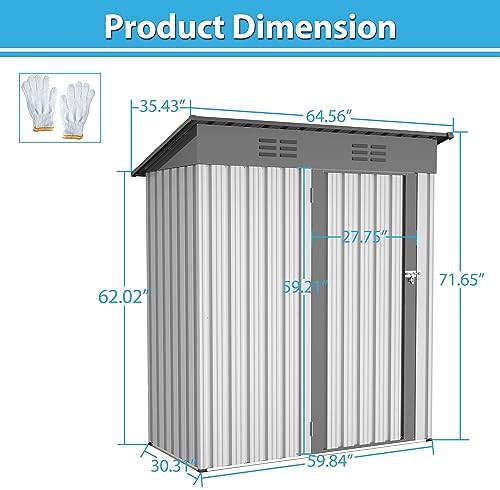 Metal garden shed with lockable double doors — photo 5