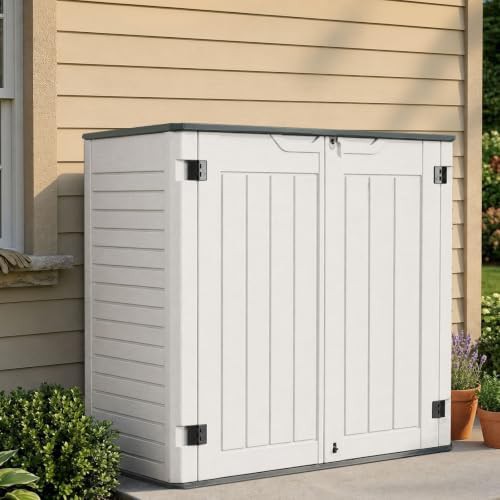 Horizontal White Resin Storage Shed 35cuft