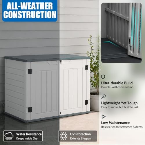 Horizontal White Resin Storage Shed 35cuft — photo 5