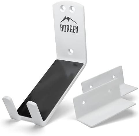 White wall mount pedal hook for bikes