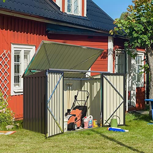 Black galvanized steel outdoor storage shed — photo 3