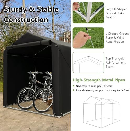 Heavy Duty Motorcycle Storage Tent Shed — photo 5