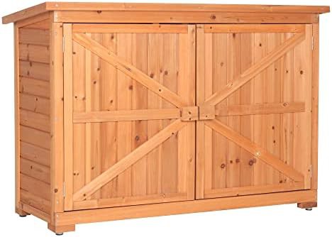 Compact waterproof wooden storage cabinet