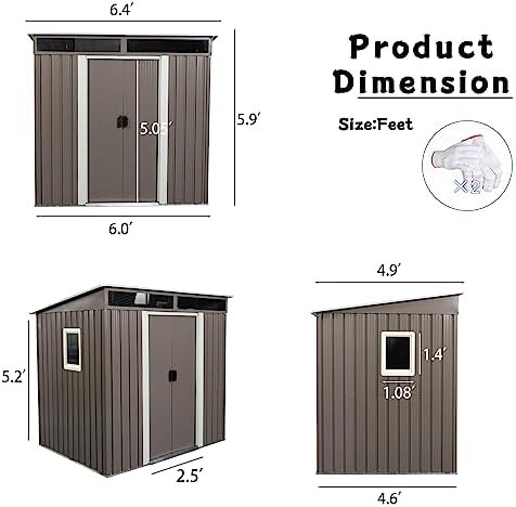 Metal storage house with sliding doors — photo 5